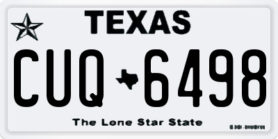 TX license plate CUQ6498
