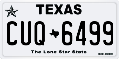 TX license plate CUQ6499