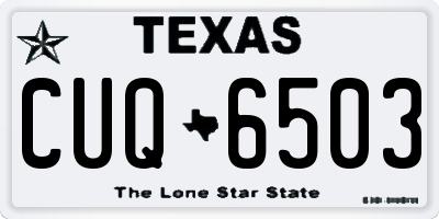 TX license plate CUQ6503