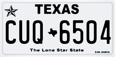 TX license plate CUQ6504