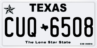 TX license plate CUQ6508