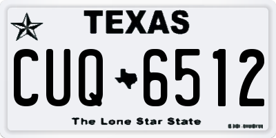 TX license plate CUQ6512