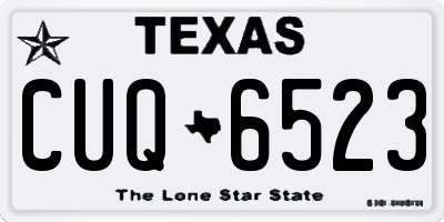 TX license plate CUQ6523