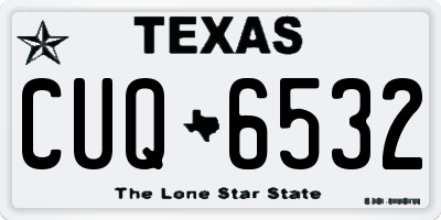 TX license plate CUQ6532
