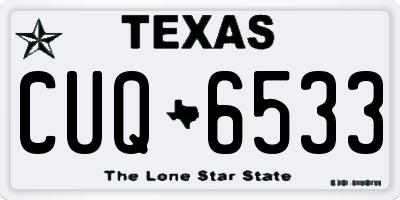 TX license plate CUQ6533