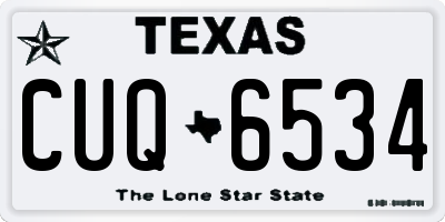 TX license plate CUQ6534