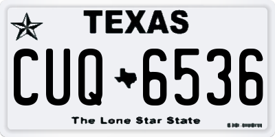 TX license plate CUQ6536