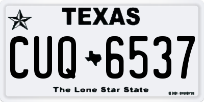 TX license plate CUQ6537