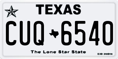 TX license plate CUQ6540