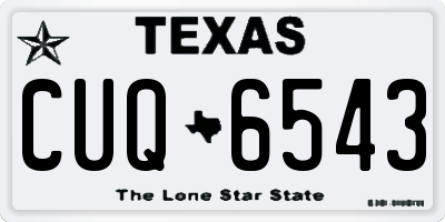 TX license plate CUQ6543