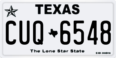 TX license plate CUQ6548