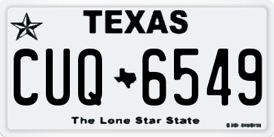 TX license plate CUQ6549