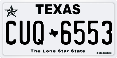 TX license plate CUQ6553