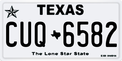 TX license plate CUQ6582