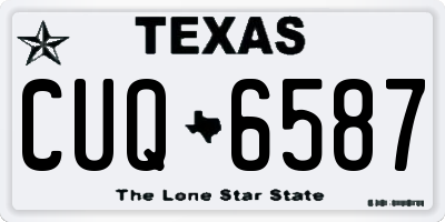 TX license plate CUQ6587