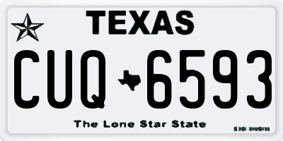 TX license plate CUQ6593