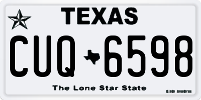 TX license plate CUQ6598