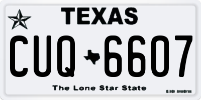 TX license plate CUQ6607