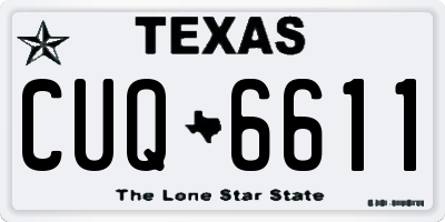 TX license plate CUQ6611