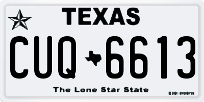 TX license plate CUQ6613