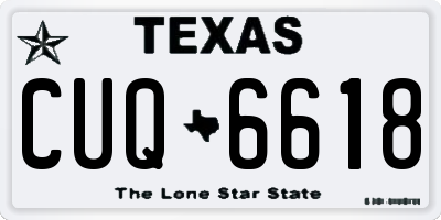 TX license plate CUQ6618