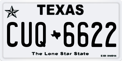 TX license plate CUQ6622
