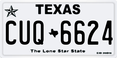 TX license plate CUQ6624