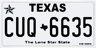 TX license plate CUQ6635