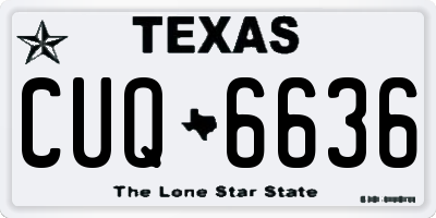 TX license plate CUQ6636