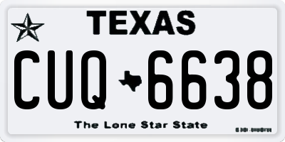 TX license plate CUQ6638