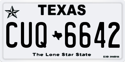TX license plate CUQ6642
