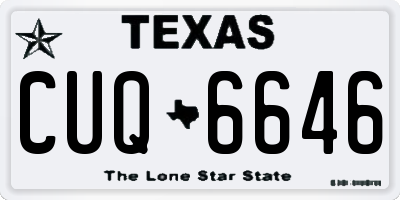 TX license plate CUQ6646