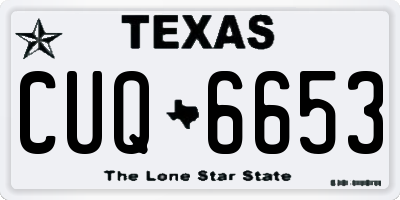 TX license plate CUQ6653