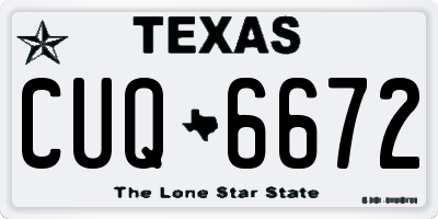 TX license plate CUQ6672