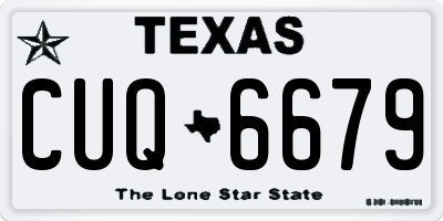TX license plate CUQ6679
