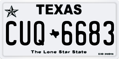 TX license plate CUQ6683
