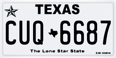 TX license plate CUQ6687