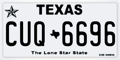 TX license plate CUQ6696