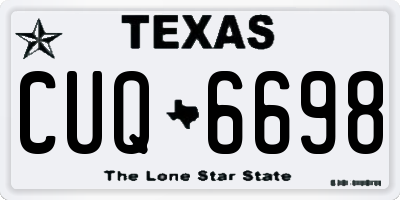 TX license plate CUQ6698