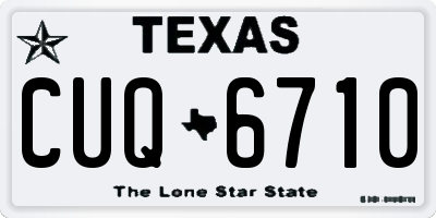 TX license plate CUQ6710