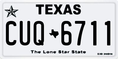 TX license plate CUQ6711