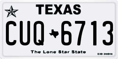 TX license plate CUQ6713