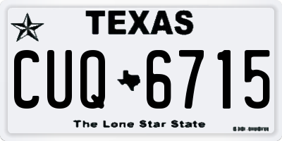 TX license plate CUQ6715