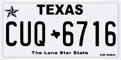 TX license plate CUQ6716