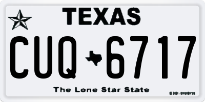TX license plate CUQ6717
