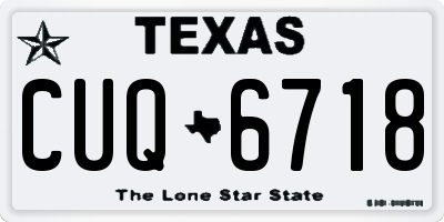 TX license plate CUQ6718