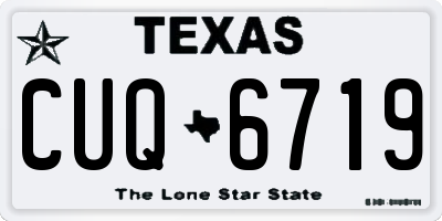 TX license plate CUQ6719