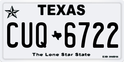 TX license plate CUQ6722