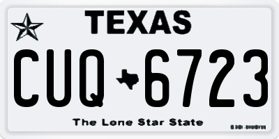 TX license plate CUQ6723