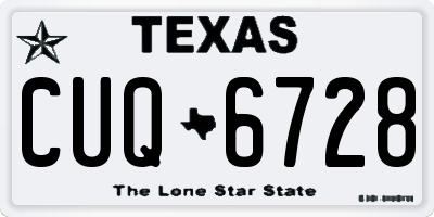 TX license plate CUQ6728